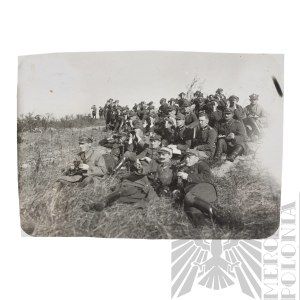 II RP Group Photo of Officers During Polish Army Exercises