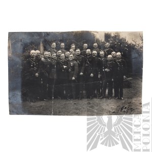 II RP Fotografia Grupowa Oficerów Wojska Polskiego - Krzyż Walecznych