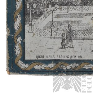 II RP Jubilee Card with Adam Mickiewicz Monument Warsaw Jozef Hirszowicz Printing House