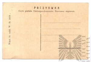 II Republic Postcard Last State Coat of Arms of the Polish-Lithuanian Commonwealth - 1918
