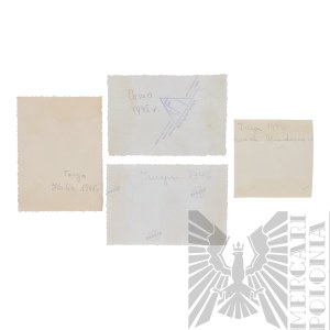 PSZnZ Set of Four Photographs of Soldiers of the 2nd Corps - Turin and Lake Como