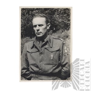 PSZnZ Fotografia Portretowa Plutonowego 1 Brygady Grenadierów - Odznaka 2 Dywizja Strzelców Pieszych, Naszywka 1 Brygada Grenadierów, Krzyż Walecznych