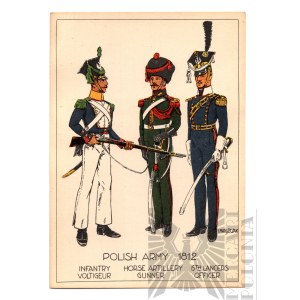 PSZnZ Pocztówka Polish Army 1812 Wojny Napoleońskie, Księstwo Warszawskie - Ignacy Matuszewski