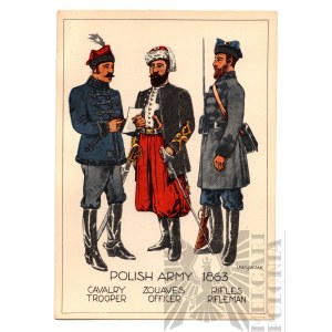 PSZnZ Pocztówka Polish Army 1863 Powstanie Styczniowe - Ignacy Matuszewski