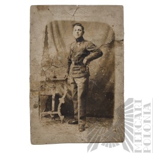 Austro-Węgry Fotografia Żołnierza Studyjna Armii Austro-Węgierskiej