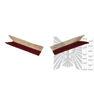 II RP/2WW Collar pennants of the 15th Poznan Lancers Regiment / 1st Krechowiecki Lancers Regiment