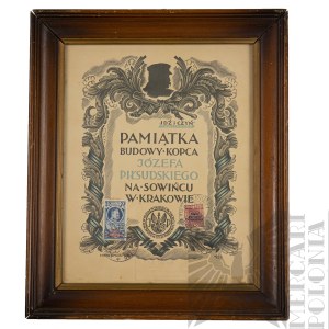 II RP Pamiątka Budowy Kopca Józefa Piłsudskiego w Krakowie 1935 Rok