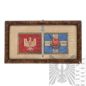 II RP Ramka z Wizerunkiem Stronnictwa Narodowego Koło Łódź-Radogoszcz 1935