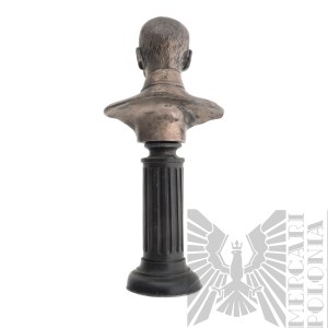 II Republic Bust of Marshal Jozef Pilsudski On Column.