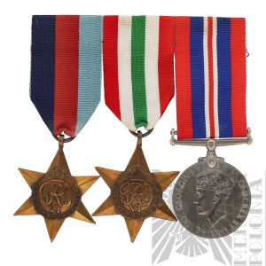 PSZnZ Szpanga Brytyjskich Odznaczeń Gwiazda za Wojnę 1939-1945, Gwiazda za Włochy i Medal za Wojnę 1939-1945