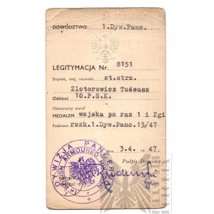 [ZŁOTOROWICZ] PSZnZ Podwójne Nadanie Medalu Wojska - Tadeusz Złotorowicz - Kawaler Virtuti Militari