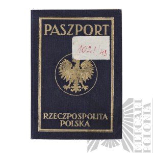 [ZŁOTOROWICZ] PSZnZ Passport Issued by the Polish Embassy in Lisbon 1943 Year - Tadeusz Złotorowicz - Knight of the Virtuti Militari