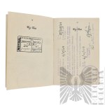 [ZŁOTOROWICZ] PSZnZ Passport Issued by the Polish Embassy in Lisbon 1943 Year - Tadeusz Złotorowicz - Knight of the Virtuti Militari