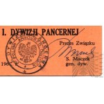 [GENERAL STANISŁAW MACZEK AUTOGRAPH] [ZŁOTOROWICZ] PSZnZ Legitimation of the Association of Circles of the 1st Armored Division - Tadeusz Złotorowicz - Knight of the Virtuti Militari