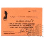 [GENERAL STANISŁAW MACZEK AUTOGRAPH] [ZŁOTOROWICZ] PSZnZ Legitimation of the Association of Circles of the 1st Armored Division - Tadeusz Złotorowicz - Knight of the Virtuti Militari