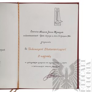 [ZŁOTOROWICZ] PRL Set of Documents from the Central Museum of Prisoners of War in £ambinowice-Opole - Tadeusz Zlotorowicz - Knight of the Virtuti Militari