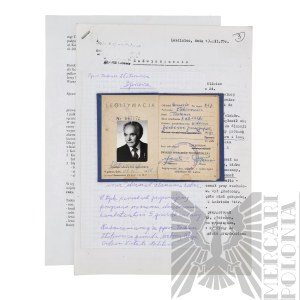 [ZŁOTOROWICZ] PRL Document Set of the War Invalids Association - Tadeusz Zlotorowicz - Knight of the Virtuti Militari