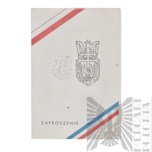 [ZŁOTOROWICZ] PSZnZ/PRL Invitation to a Meeting on the Occasion of the 32nd Anniversary of the Fighting of the 1st Grenadier Division in France - Tadeusz Zlotorowicz - Knight of the Virtuti Militari