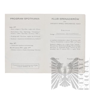 [ZŁOTOROWICZ] PSZnZ/PRL Invitation to a Meeting on the Occasion of the 32nd Anniversary of the Fighting of the 1st Grenadier Division in France - Tadeusz Zlotorowicz - Knight of the Virtuti Militari