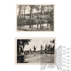 [ZŁOTOROWICZ] PSZnZ Fotografie Meczu Siatkówki i Baraku Nad Jeziorem - Tadeusz Złotorowicz - Kawaler Virtuti Militari