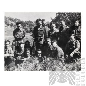 [ZŁOTOROWICZ] PSZnZ Odbitka Fotografii Żołnierzy 10 Pułku Strzelców Konnych Przed Wyruszeniem Na Front w Europie - Tadeusz Złotorowicz - Kawaler Virtuti Militari