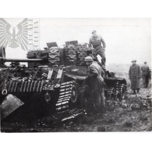 [ZŁOTOROWICZ] PSZnZ Odbitka Fotografii Ewakuacji Rannych z Czołgu Cromwell