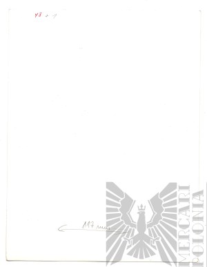 [ZŁOTOROWICZ] PSZnZ Printed Card with the Names of the Fallen Soldiers of the 10th Mounted Rifle Regiment - Tadeusz Zlotorowicz - Knight of the Virtuti Militari.