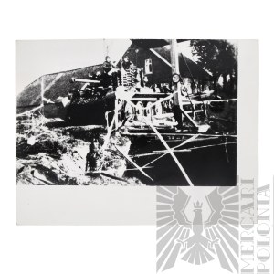 [ZŁOTOROWICZ] PSZnZ Print of a Photograph of a Tank Crossing of the 10th Mounted Rifle Regiment in Germany - Tadeusz Zlotorowicz - Knight of the Virtuti Militari