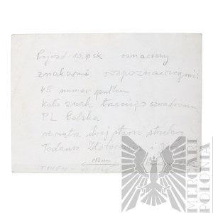 [ZŁOTOROWICZ] PSZnZ Print of a Photograph of Tadeusz Zlotorowicz on a Truck in the Colors of the 10th Horse Rifle Regiment - Tadeusz Zlotorowicz - Knight of the Virtuti Militari
