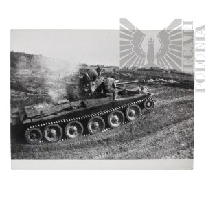 [ZŁOTOROWICZ] PSZnZ Odbitka Fotografii z Kursu Dla Kierowców Czołgów - Tadeusz Złotorowicz - Kawaler Virtuti Militari