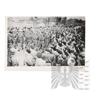 [ZŁOTOROWICZ] PSZnZ Odbitka Fotografii Defilady Żołnierzy Polskich w Bredzie 11 Listopada 1944 - Tadeusz Złotorowicz - Kawaler Virtuti Militari