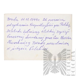 [ZŁOTOROWICZ] PSZnZ Print of Photograph of the Defilade of Polish Soldiers in Breda on November 11, 1944 - Tadeusz Zlotorowicz - Knight of the Virtuti Militari