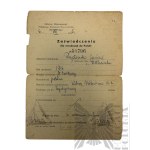Armia Krajowa Duży Zestaw Pamiątek Po Żołnierzu Armii Krajowej Czesław Prystawko Wileńszczyzna Wilno Okupacja Litewska, Opaska Armii Krajowej