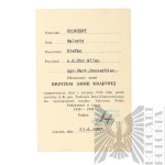 PRL Zestaw Krzyż Armii Krajowej z Nadaniem i Zdjęciem Odznaczonego-Zgrupowanie Szczerbiec Wilno