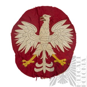 PRL Fragment Płata Sztandarowego z Orłem