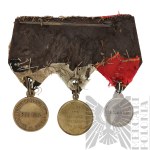 [POWSTANIE STYCZNIOWE] Carska Rosja Szpanga Trzech Odznaczeń - Znak Orderu Świętej Anny Medal „Za uśmierzenie buntu polskiego” 1863-1864, Medal Pamiątkowy Wojny Krymskiej w Latach 1853-56