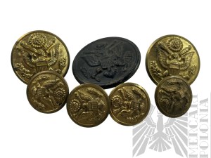 USA/U.S. Army Set of 7 American Buttons