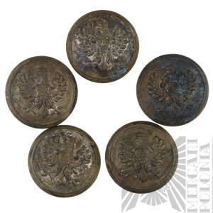 1WW - Five Polish Buttons with Eagle wz.17