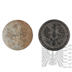 1WW - Two Polish Buttons wz.17 of Domestic Production (Polish)