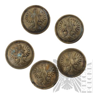 II RP Set of 5 Buttons with Eagles Similar to the National Emblem