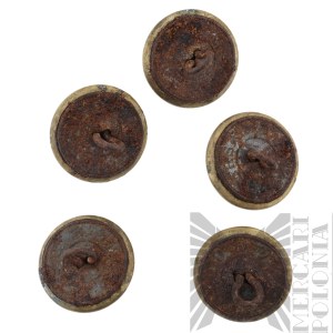 II RP Set of 5 Buttons with Eagles Similar to the National Emblem