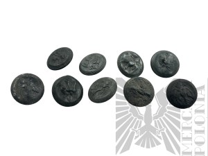 II RP Set of 9 Buttons wz.19