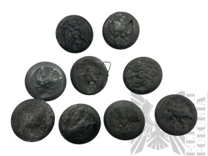 II RP Set of 9 Uniform Buttons wz.19