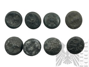 II RP Set of 8 Buttons wz.19