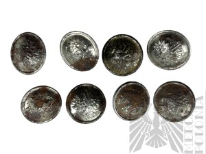 Polish Army in the East/LWP Set of 8 Uniform Buttons with Officer's Kurica.