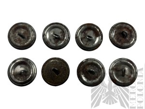 Polish Army in the East/LWP Set of 8 Uniform Buttons with Officer's Kurica.
