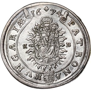 Leopold I. (1657-1705) XV Kreuzer 1674 KB