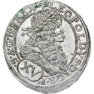 Leopold I. (1657-1705) XV Kreuzer 1674 Pressburg