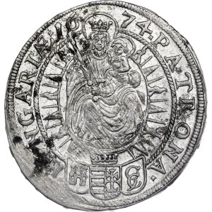 Leopold I. (1657-1705) XV Kreuzer 1674 Pressburg