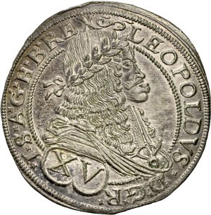 Leopold I. (1657-1705) XV Kreuzer 1675 Pressburg